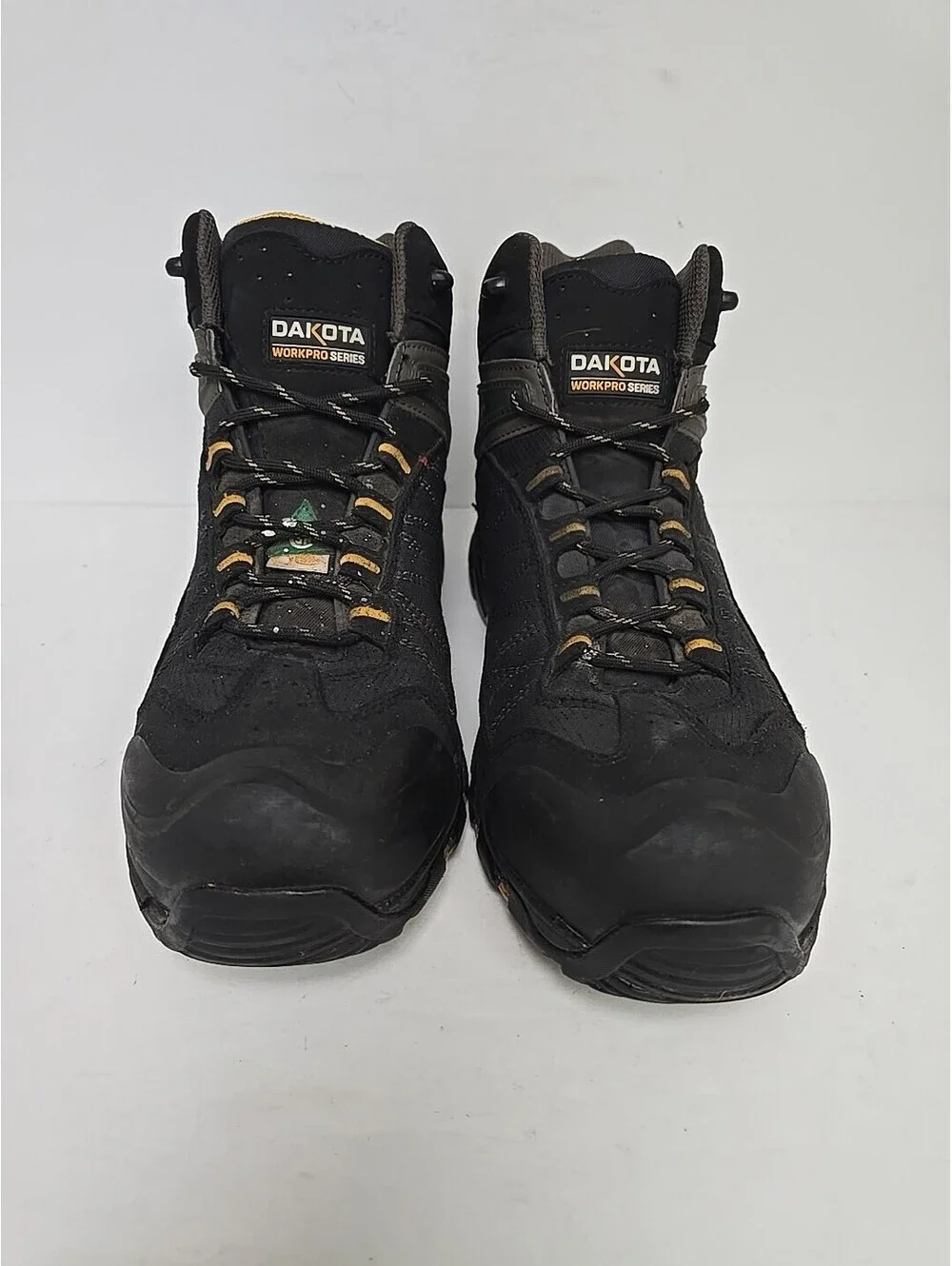 DAKOTA Mens Mid-Cut Quad Comfort Steel Toe CP Work Boot 26039MDQC-AS Black 12W/L